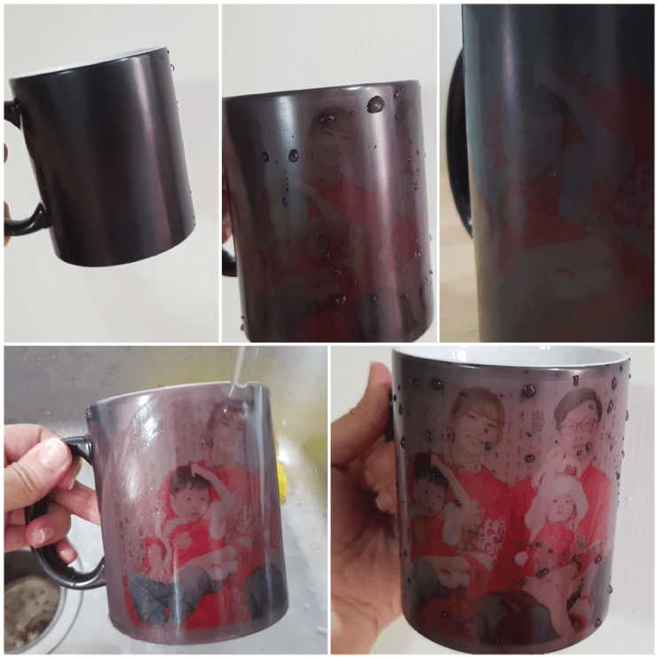 heat discoloration customized mug