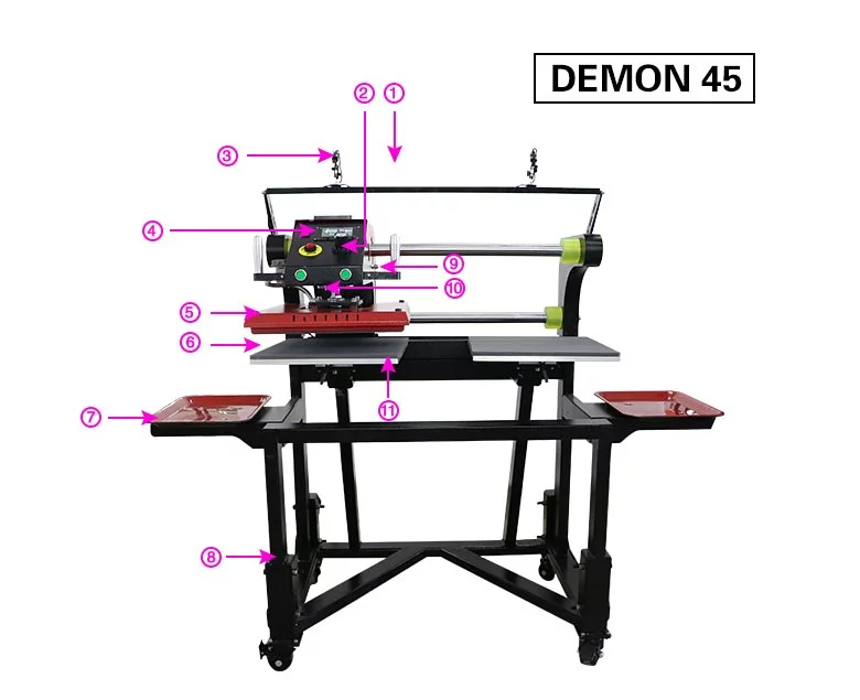 pneumatic double station shuttle heat press 08