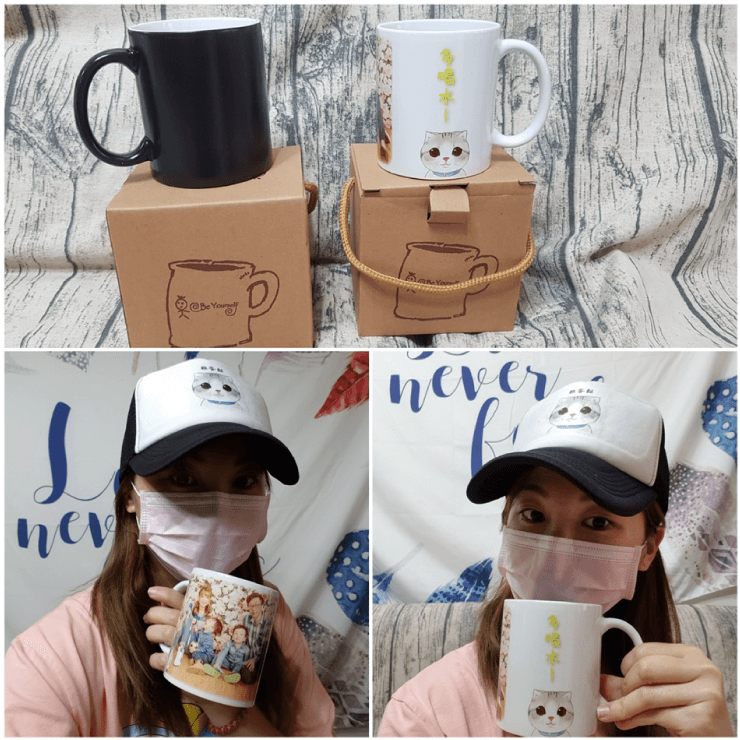 using customized printed mug