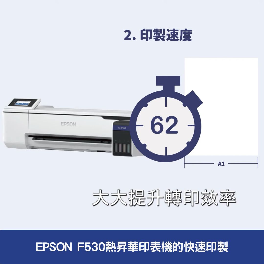 EPSON F530熱昇華印表機的快速印製