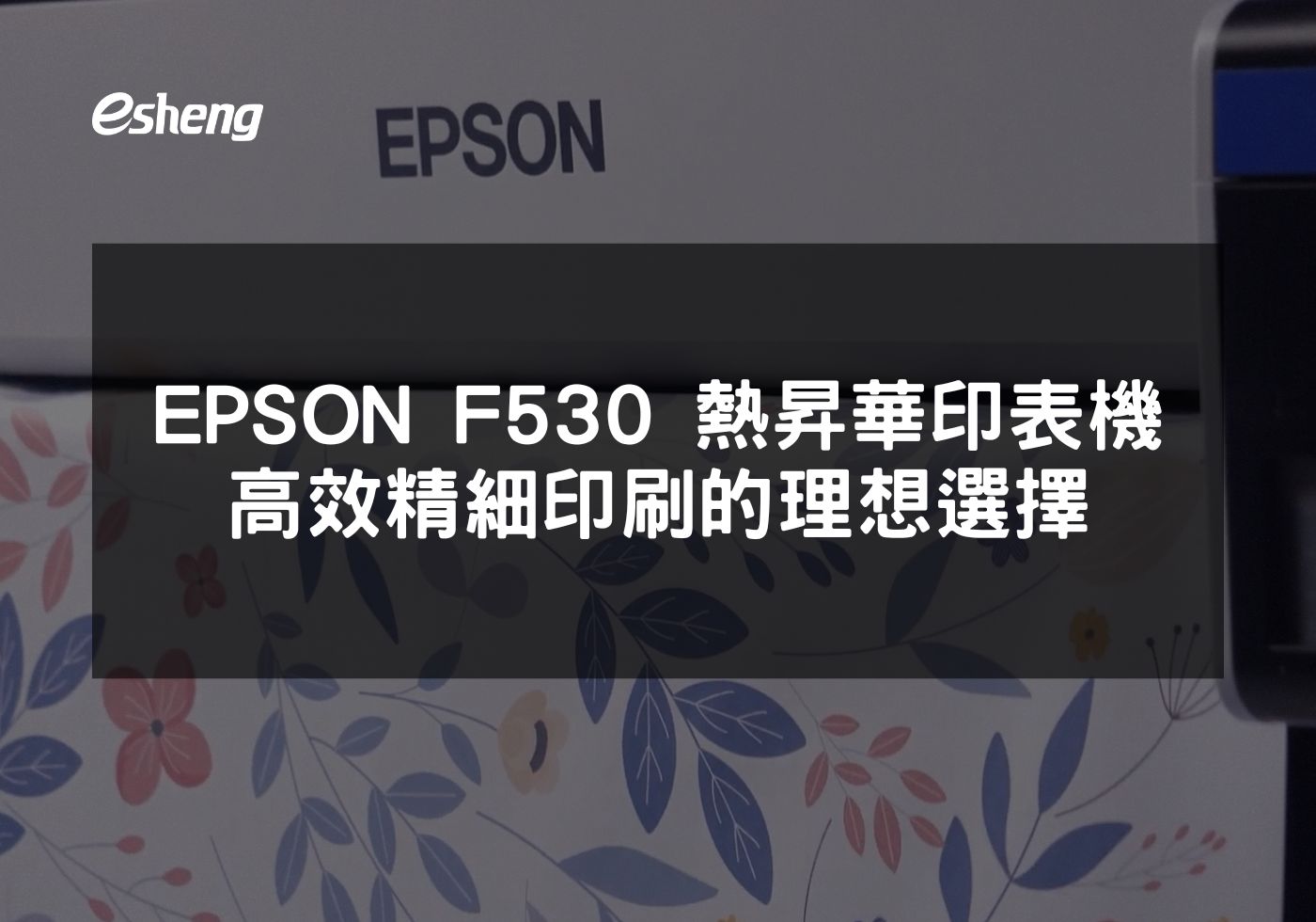 閱讀更多文章 EPSON F530 熱昇華印表機 高效精細印刷的理想選擇