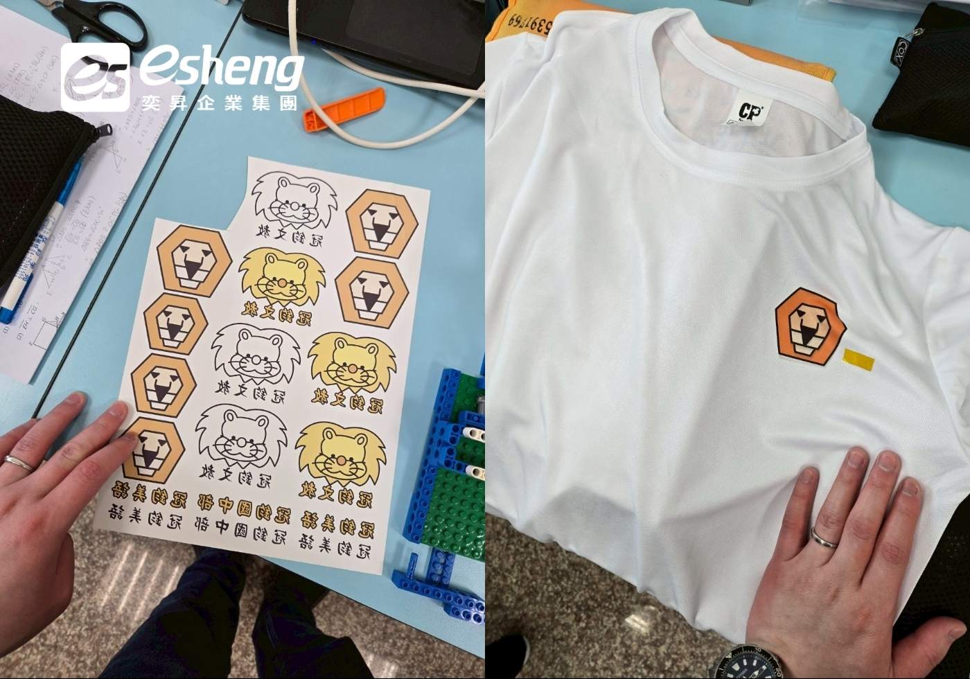 奕昇數位印刷機推薦第1品牌 欣冠鈞幼兒園 F130+熱轉印機 交機教學